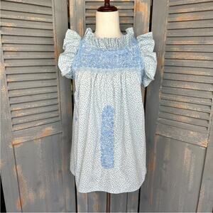 Mi Golondrina Olivia Ruffle Floral Top